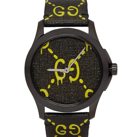 gucci black and gold watch|Gucci ghost watch.